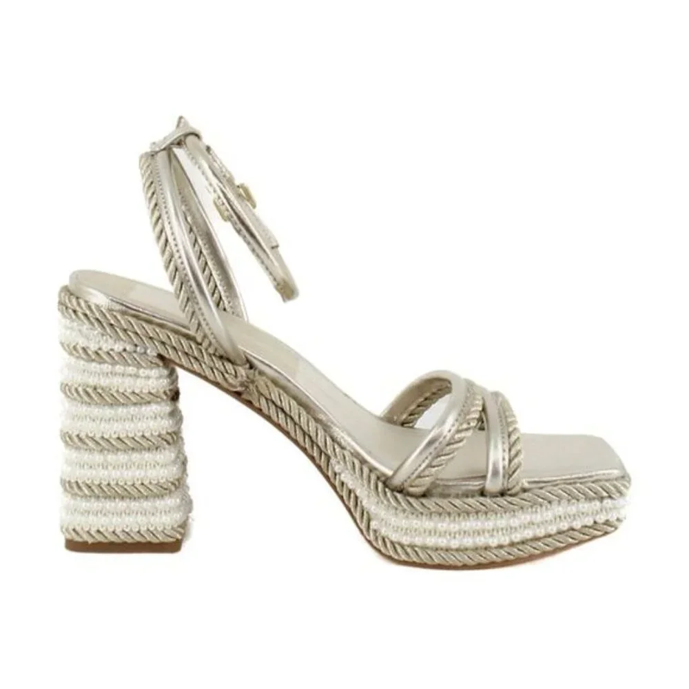Dolce Vita Women's Agnes Pearl Beaded Platform Dress Sandals NWT size 10 - Picture 3 of 10